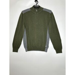 Rule 18 Bobby Jones Mens XL 1/4 Zip Pima Cotton Sweater Evergreen‎ Gray Pullover